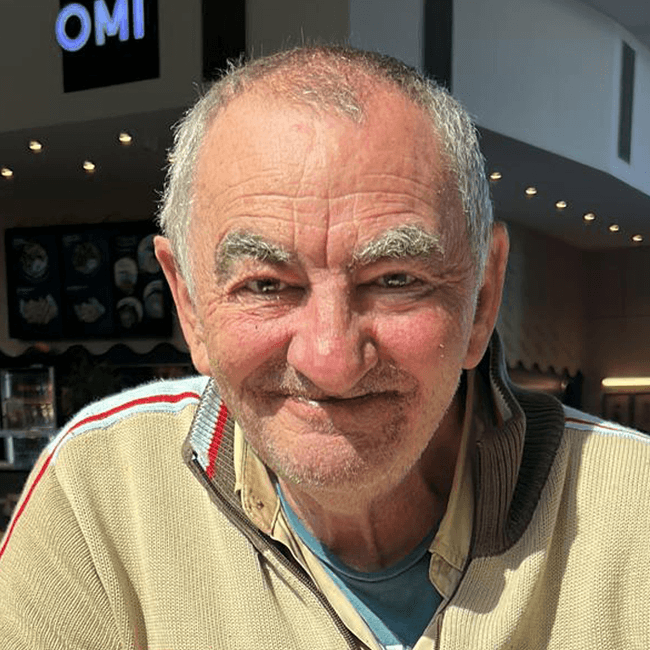 Senior man smiling